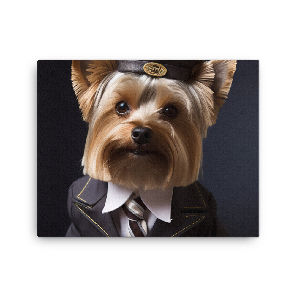 Yorkshire Terrier Cabin Crew Canvas - PosterfyAI.com