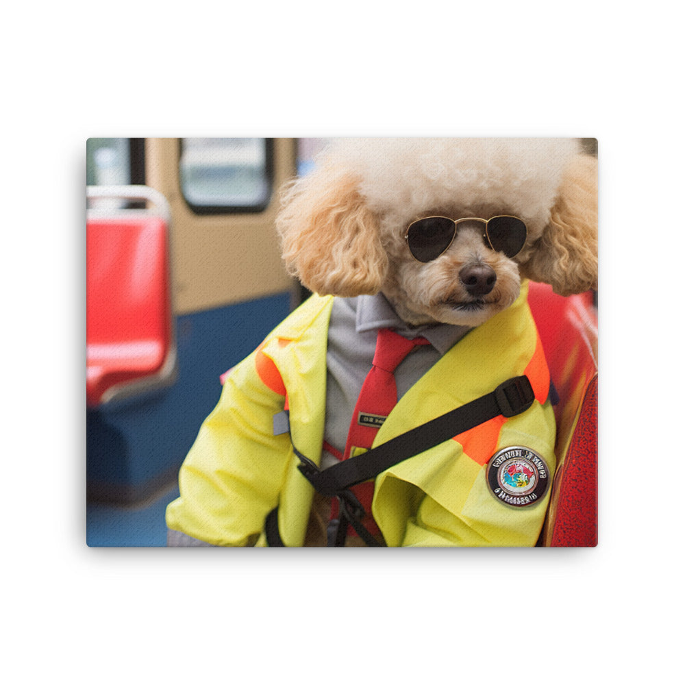 Poodle Transit Operator Canvas - PosterfyAI.com
