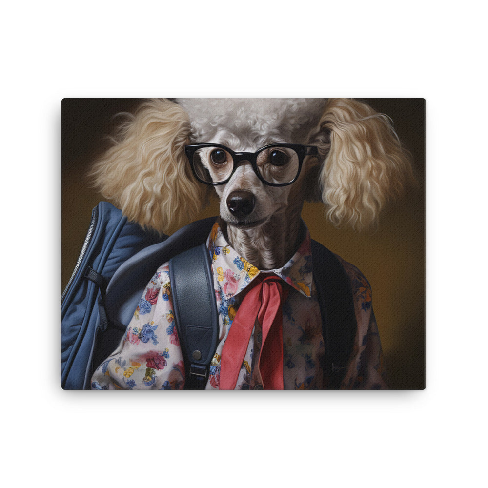 Poodle Student Canvas - PosterfyAI.com