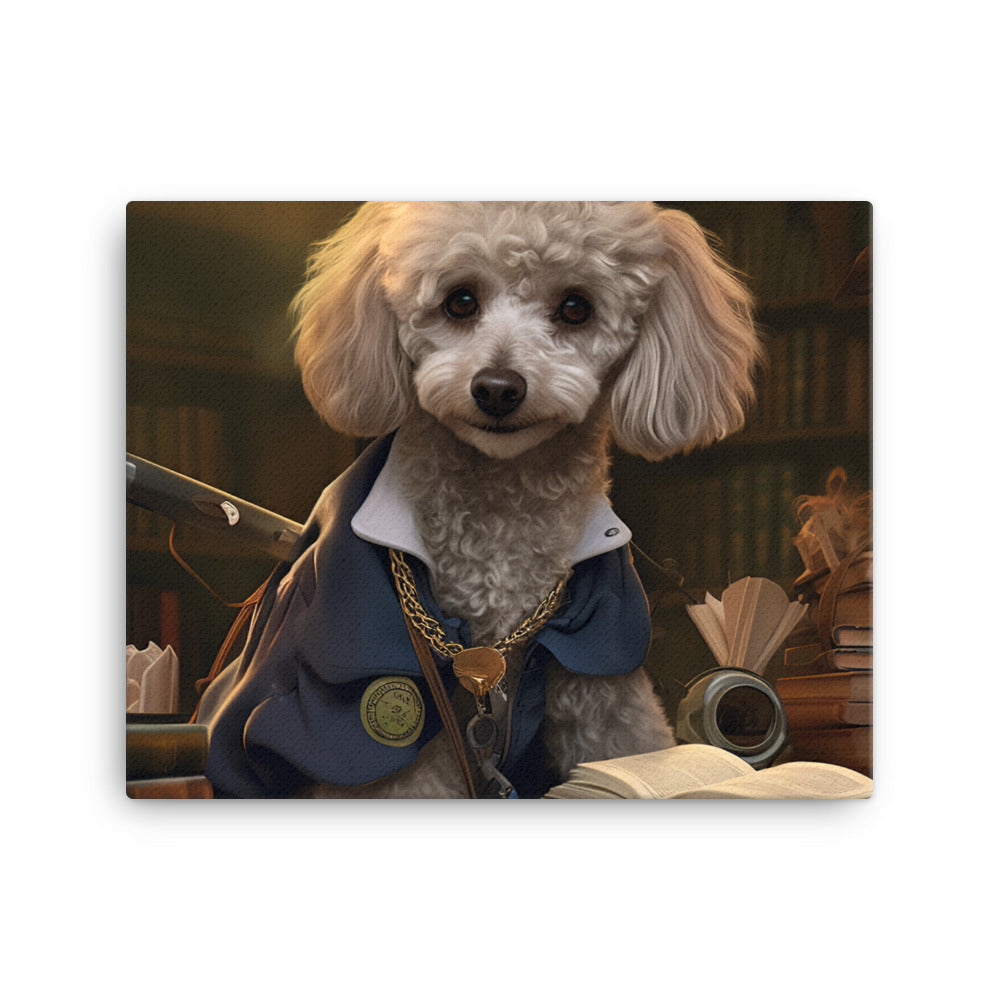 Poodle Student Canvas - PosterfyAI.com