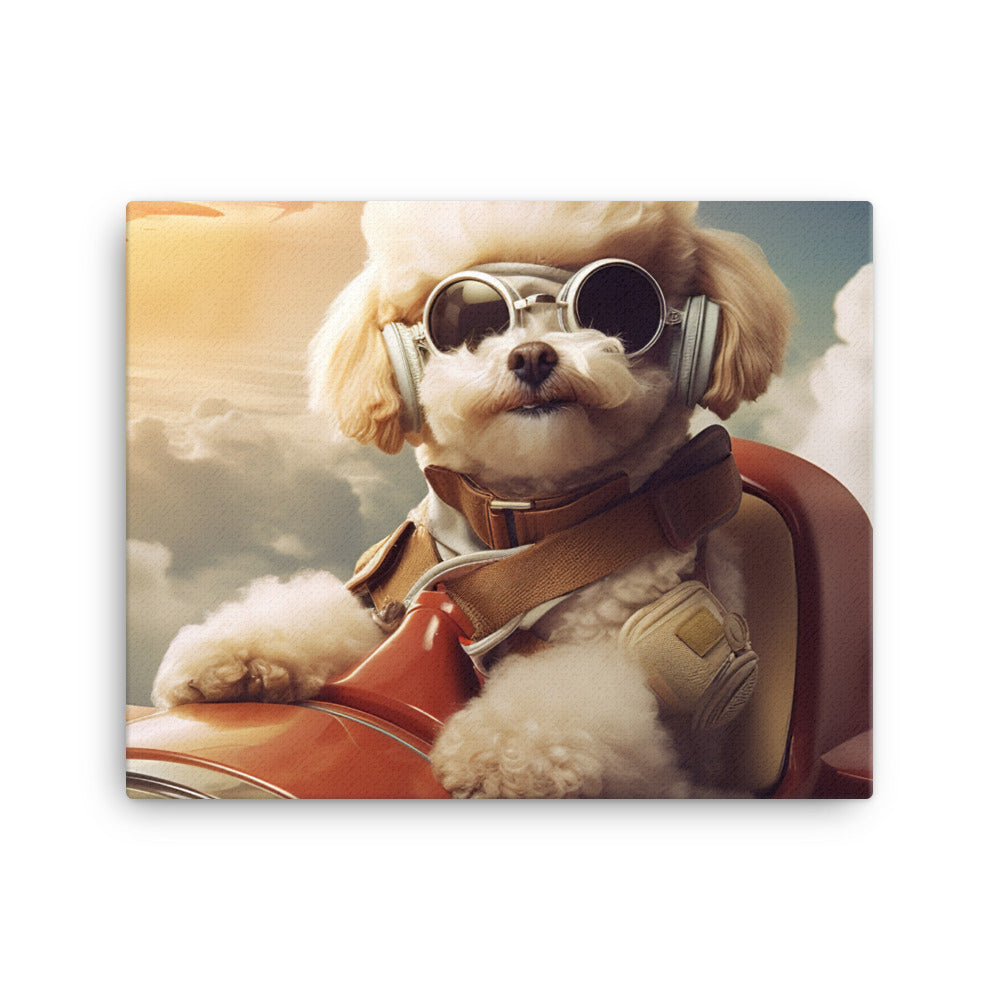 Poodle Pilot Canvas - PosterfyAI.com