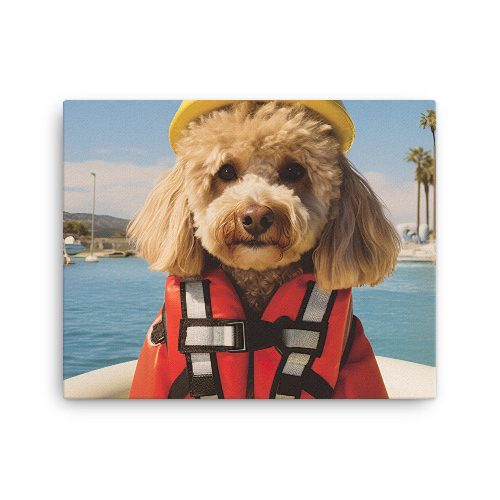Poodle Lifeguard Canvas - PosterfyAI.com