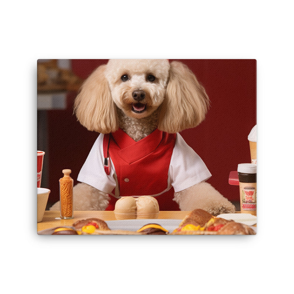 Poodle Fast Food Crew Canvas - PosterfyAI.com