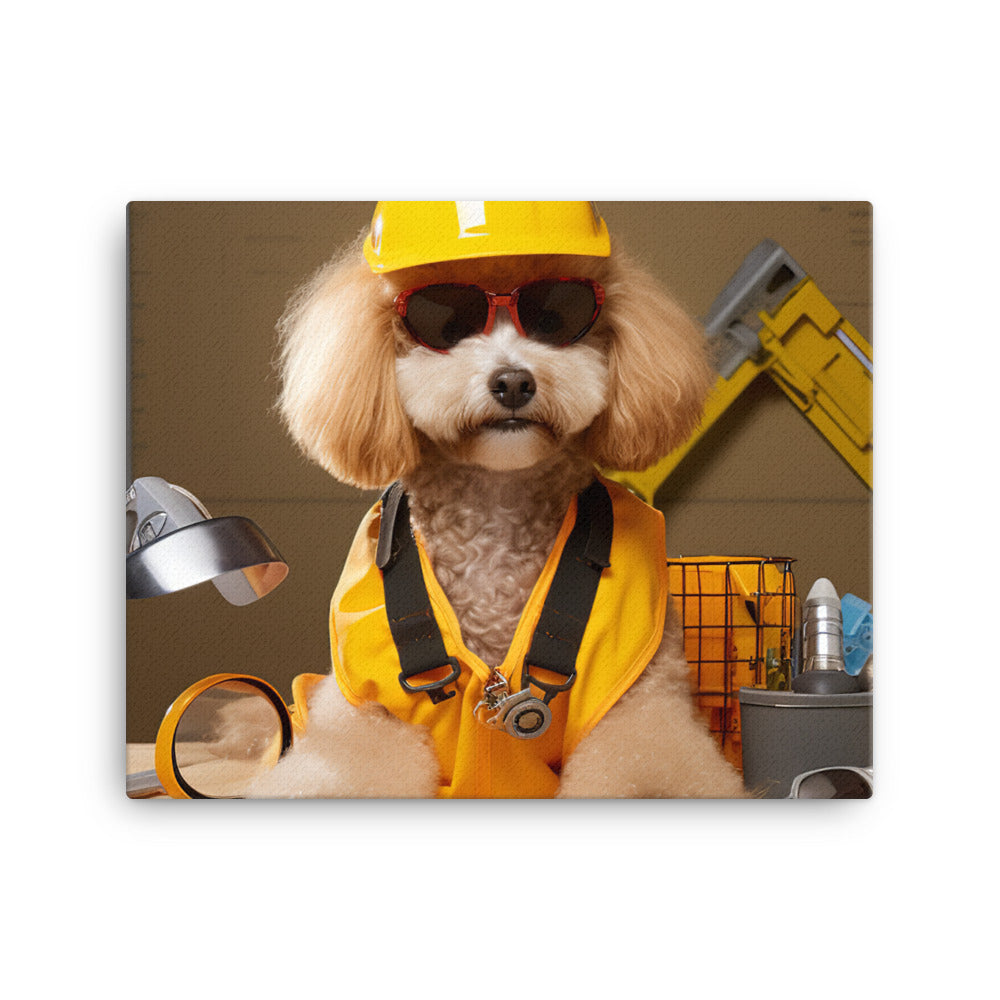 Poodle Contractor Canvas - PosterfyAI.com