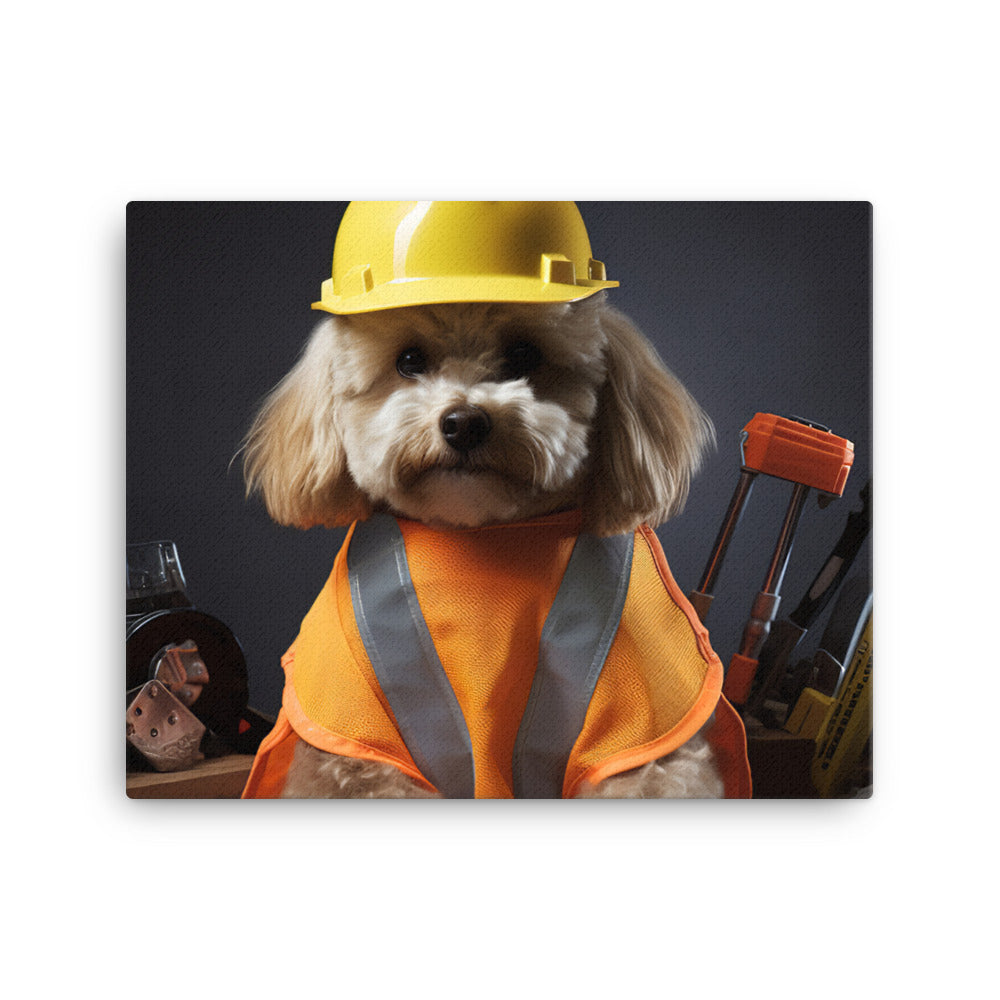 Poodle Contractor Canvas - PosterfyAI.com