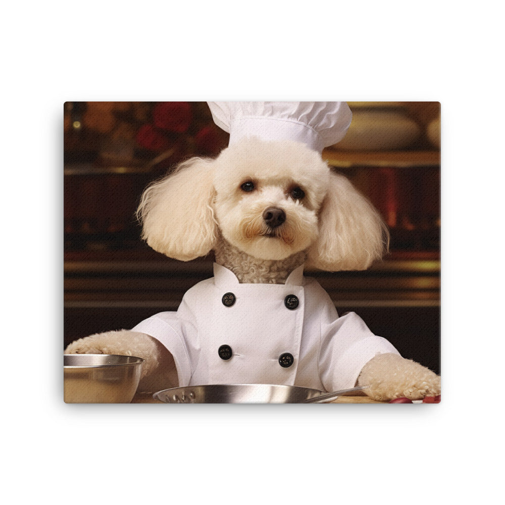 Poodle Chef Canvas - PosterfyAI.com