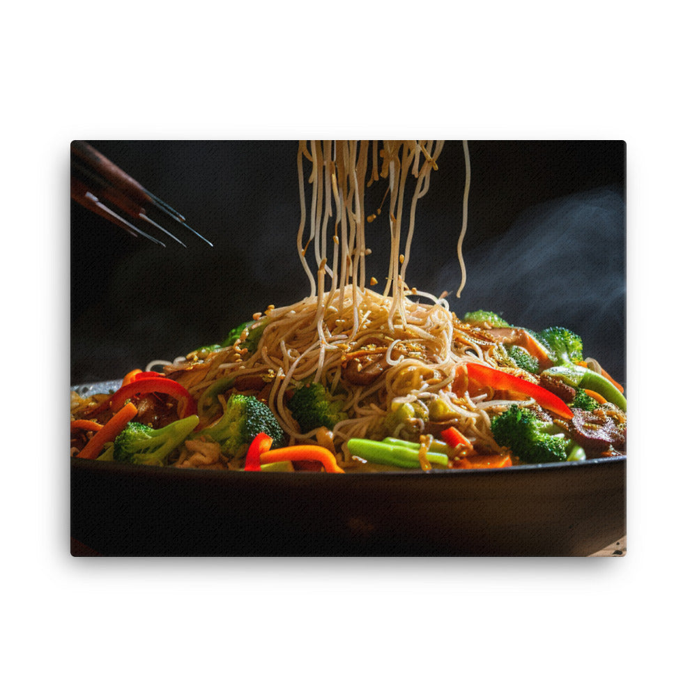 Soba Noodle Stir Fry canvas - Posterfy.AI