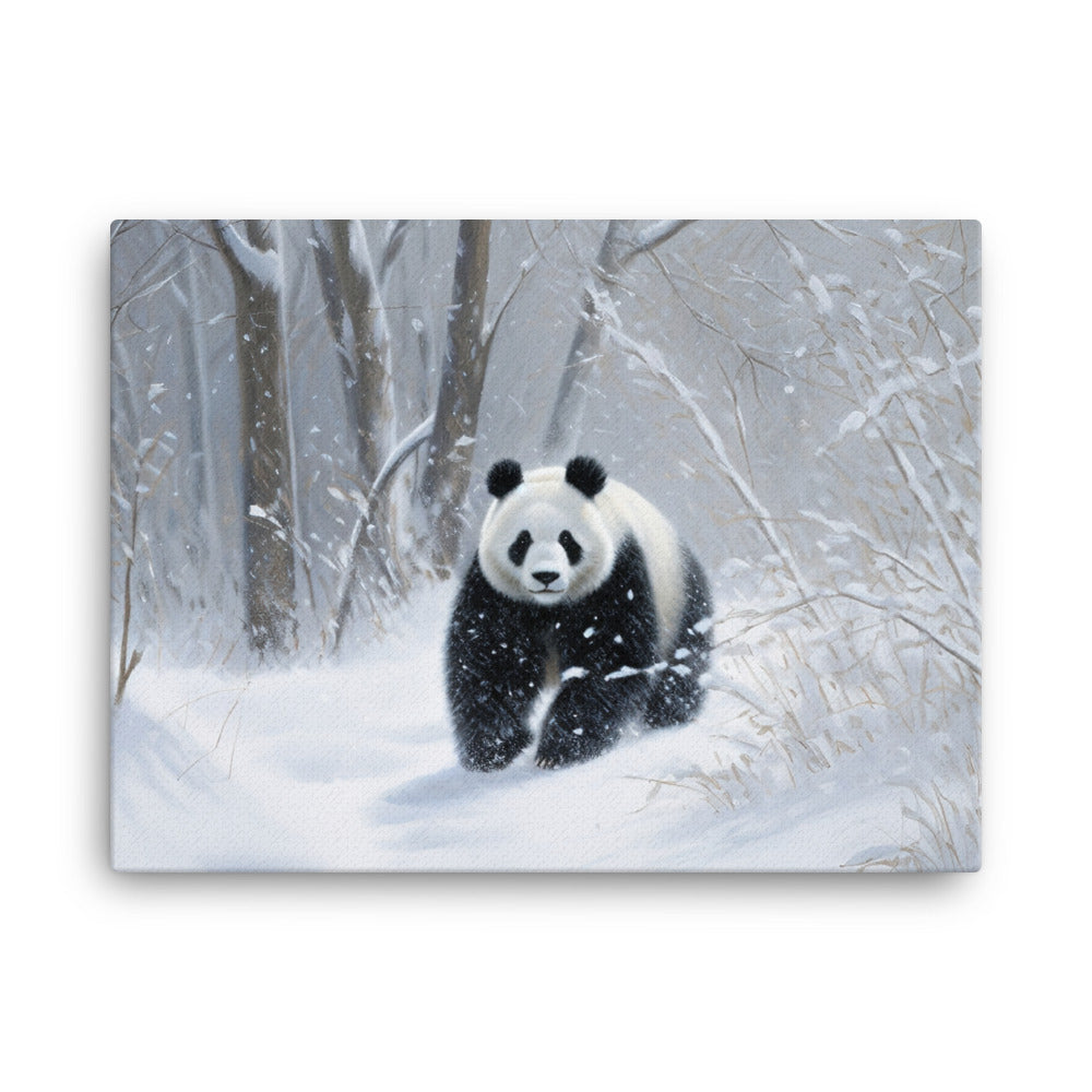 Panda in the Snow canvas - Posterfy.AI