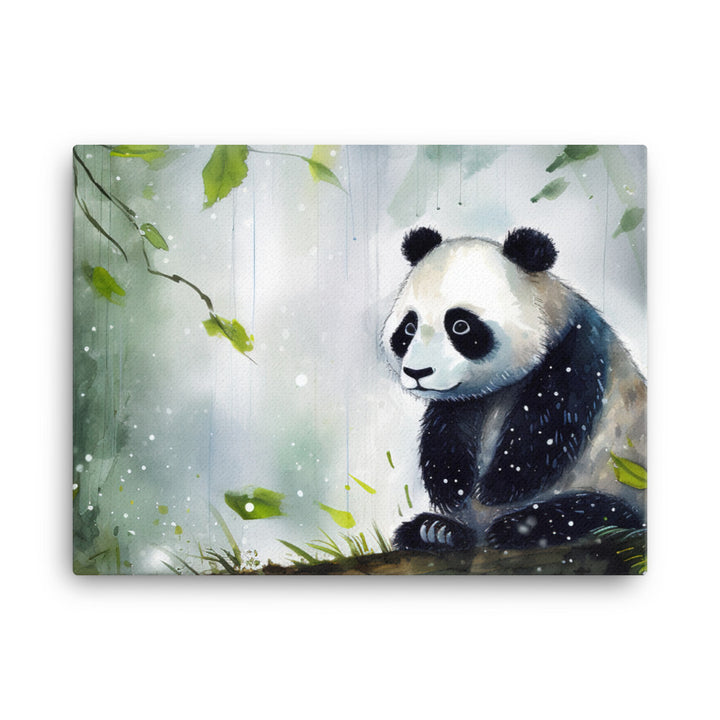 Panda in the Rain canvas - Posterfy.AI