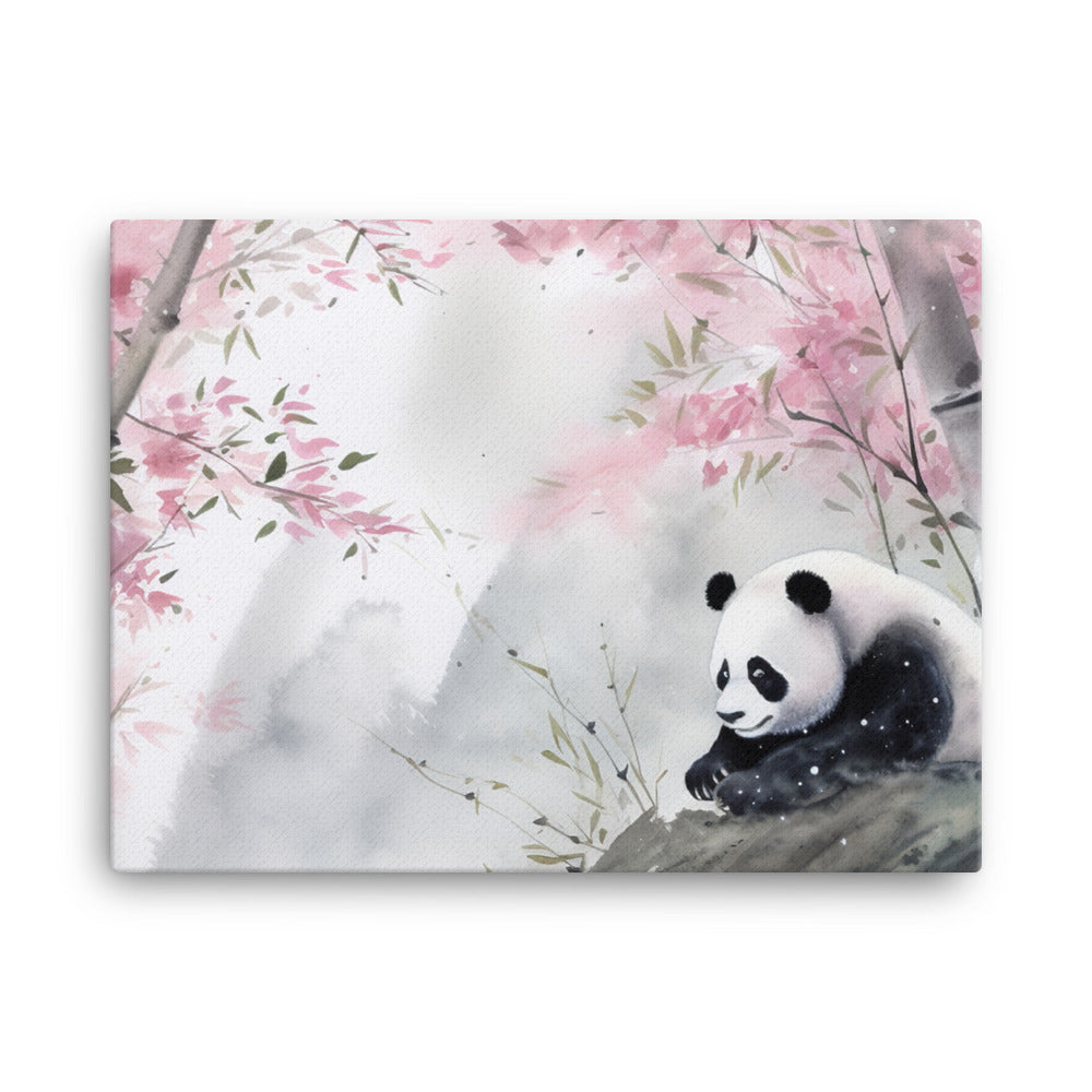 Panda in a Bamboo Grove canvas - Posterfy.AI