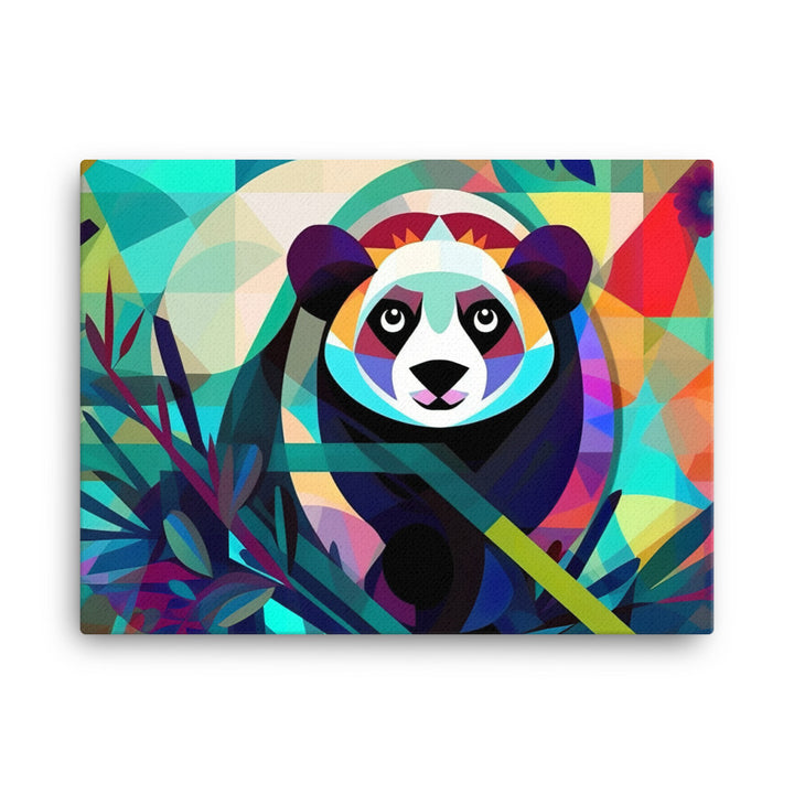 Deco Panda in the Jungle canvas - Posterfy.AI