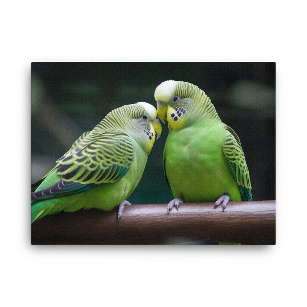 Parakeet Lovebirds canvas - Posterfy.AI