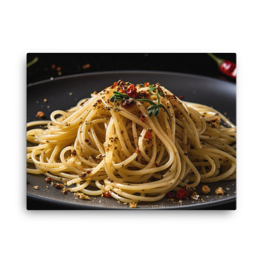 Spaghetti Aglio e Olio canvas - Posterfy.AI