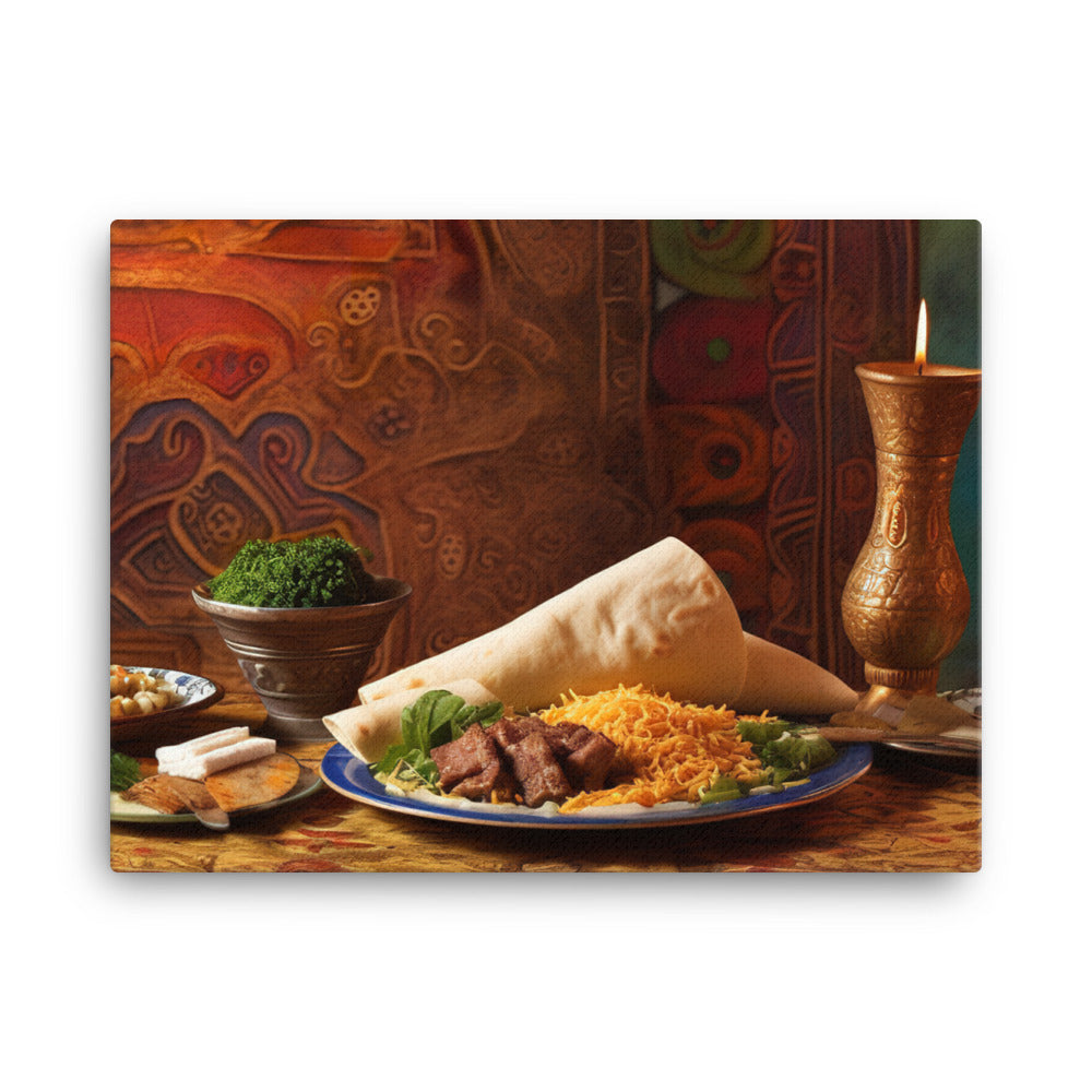 Rich and exotic flavors of shawarma canvas - Posterfy.AI