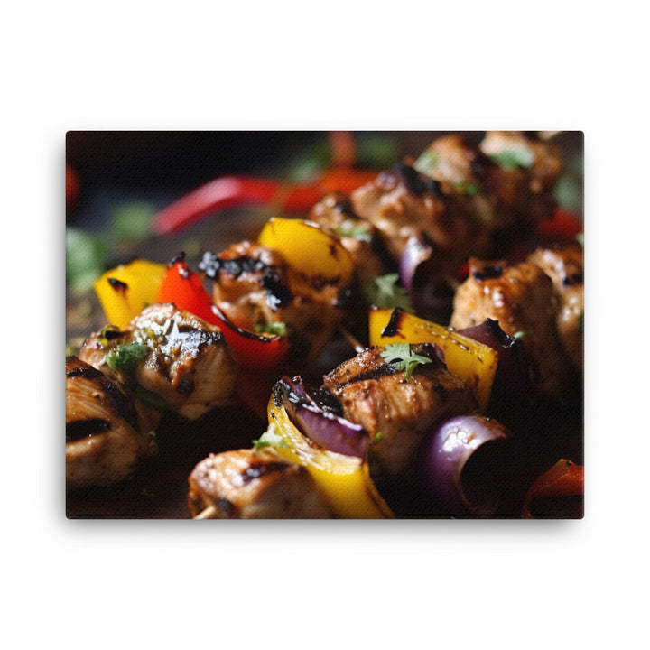 Jerk Chicken Skewers canvas - Posterfy.AI