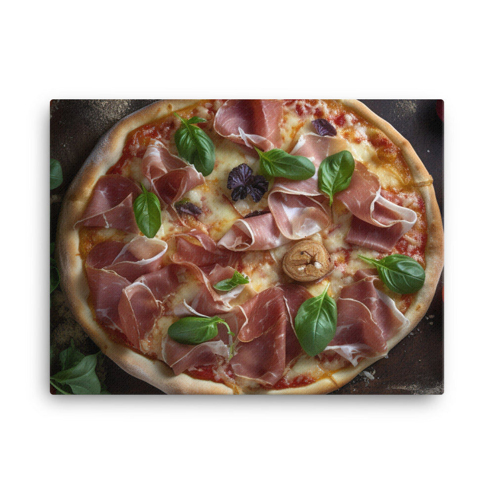 Parma Ham and Mozzarella Pizza canvas - Posterfy.AI