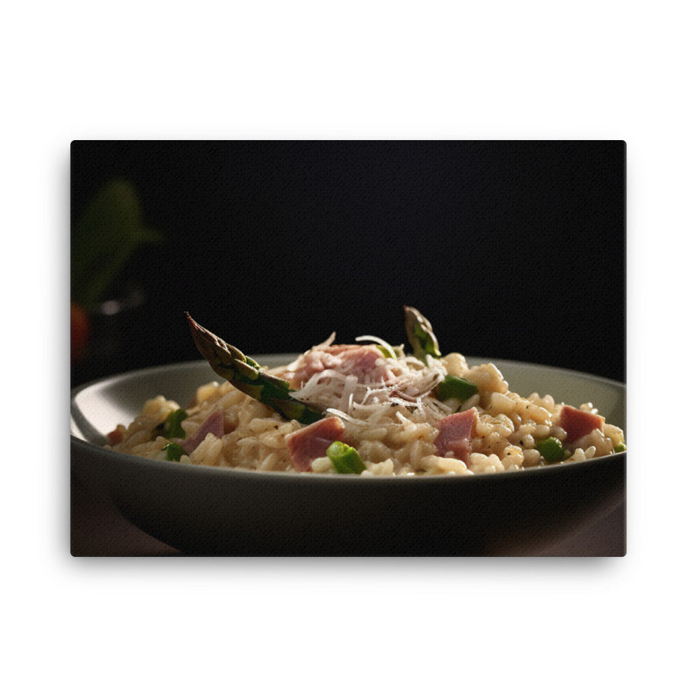 Parma Ham and Asparagus Risotto canvas - Posterfy.AI