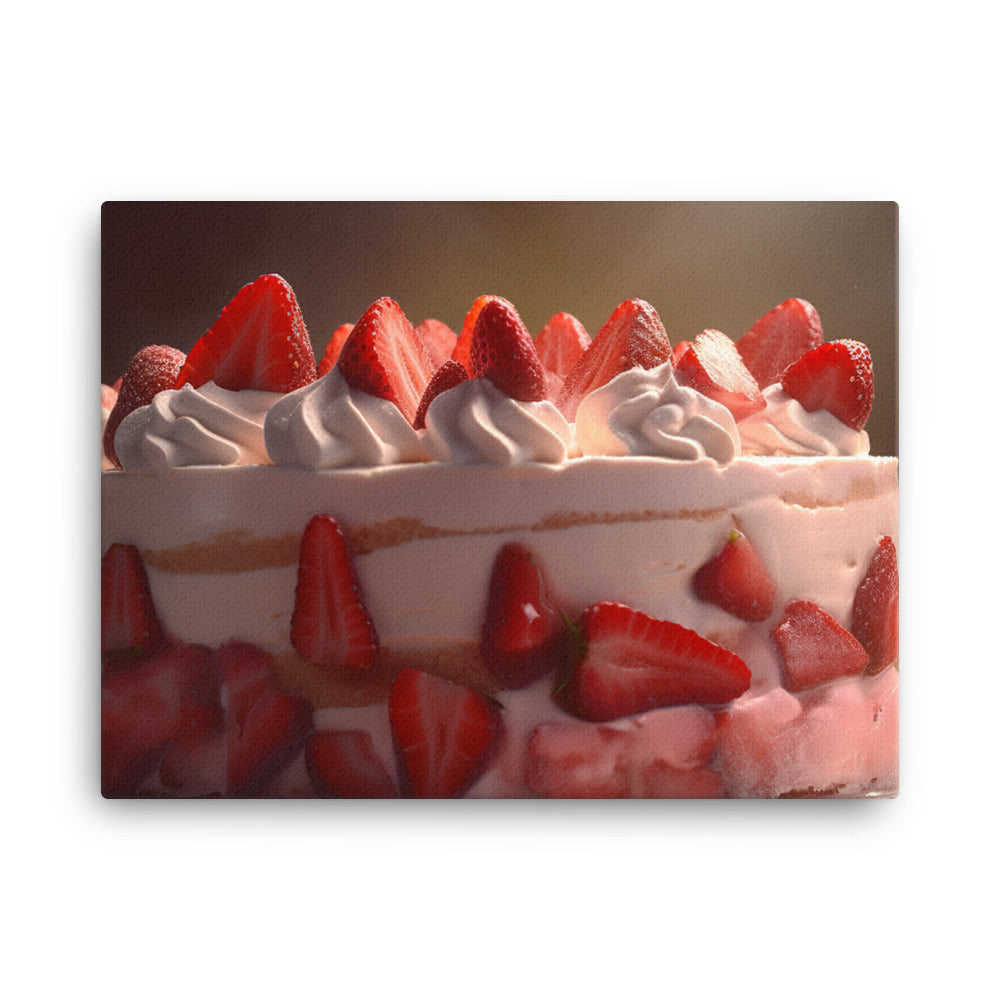 Strawberry Shortcake Ice Cream Cake canvas - Posterfy.AI