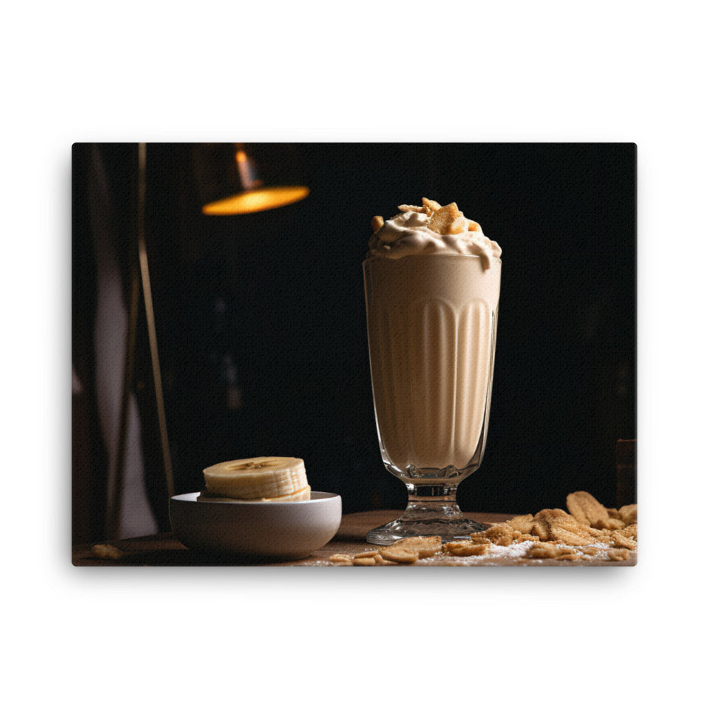 Peanut Butter Banana Milkshake canvas - Posterfy.AI