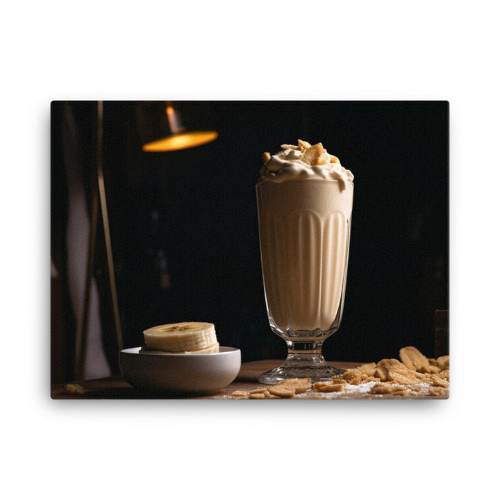 Peanut Butter Banana Milkshake canvas - Posterfy.AI