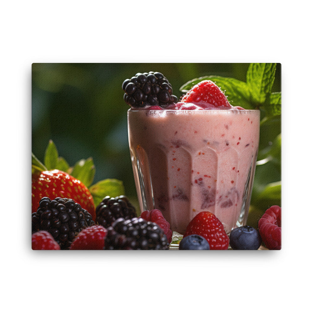 Berry Blast Milkshake canvas - Posterfy.AI