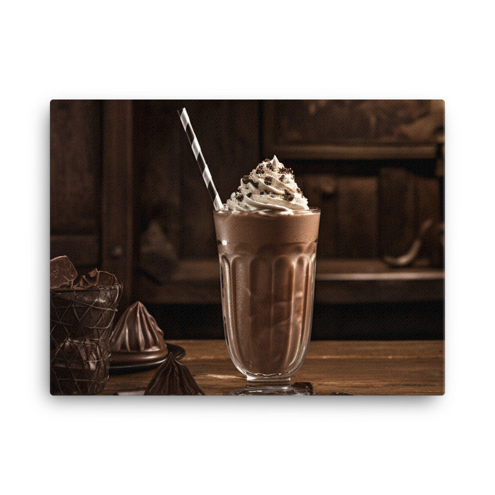 Chocolate fudge brownie milkshake canvas - Posterfy.AI