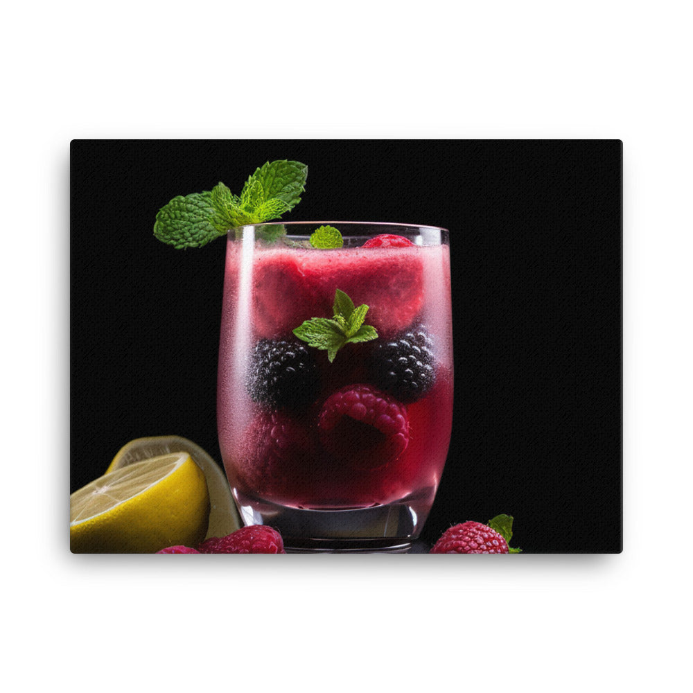 Mixed berry smoothie canvas - Posterfy.AI