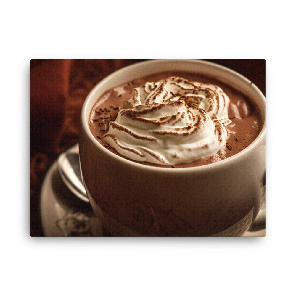 Creamy hot chocolate canvas - Posterfy.AI