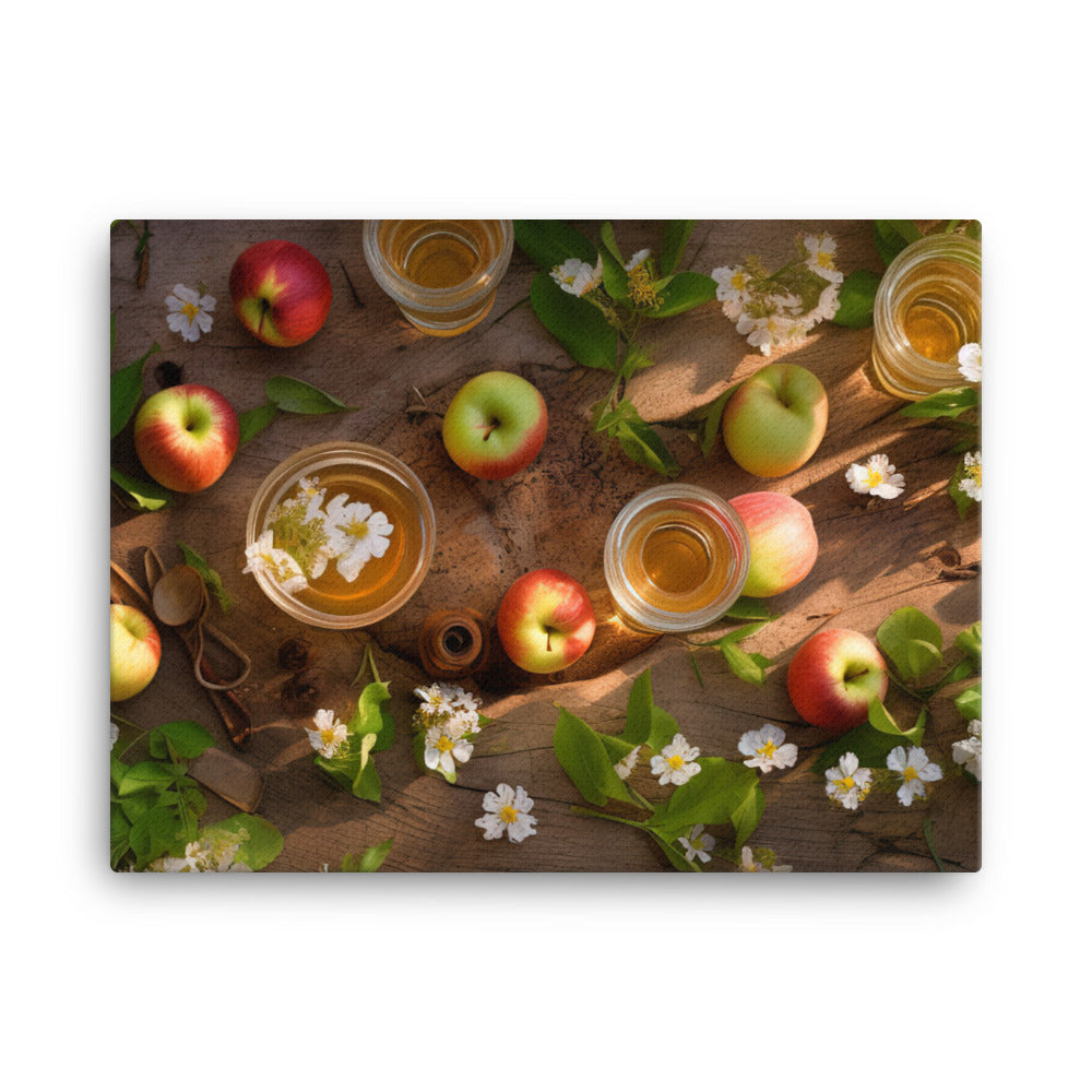 Fresh apple juice canvas - Posterfy.AI