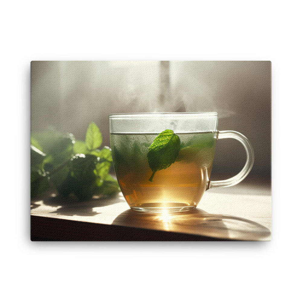 Peppermint Herbal Tea canvas - Posterfy.AI