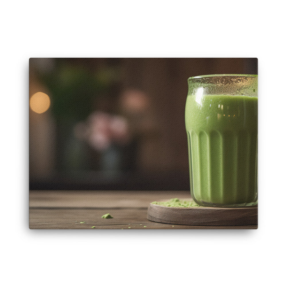 Matcha Smoothie canvas - Posterfy.AI