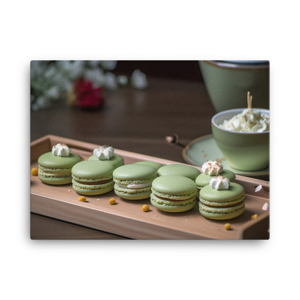 Green tea with a twist canvas - Posterfy.AI