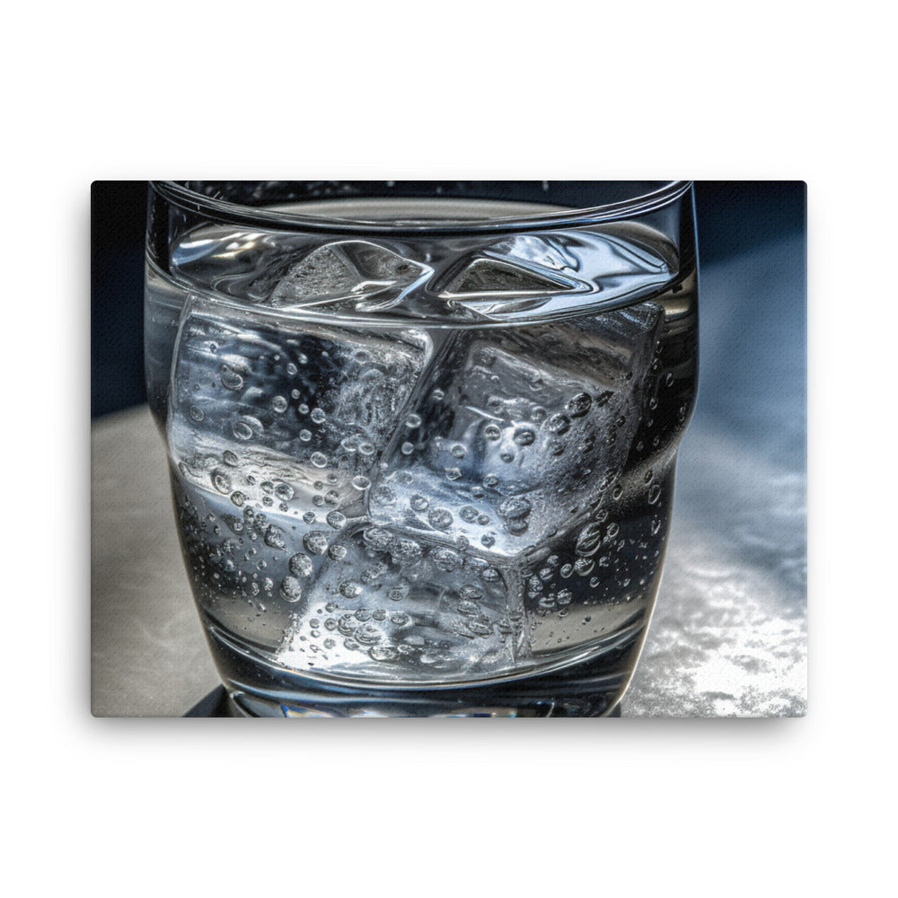 A cool glass of water canvas - Posterfy.AI