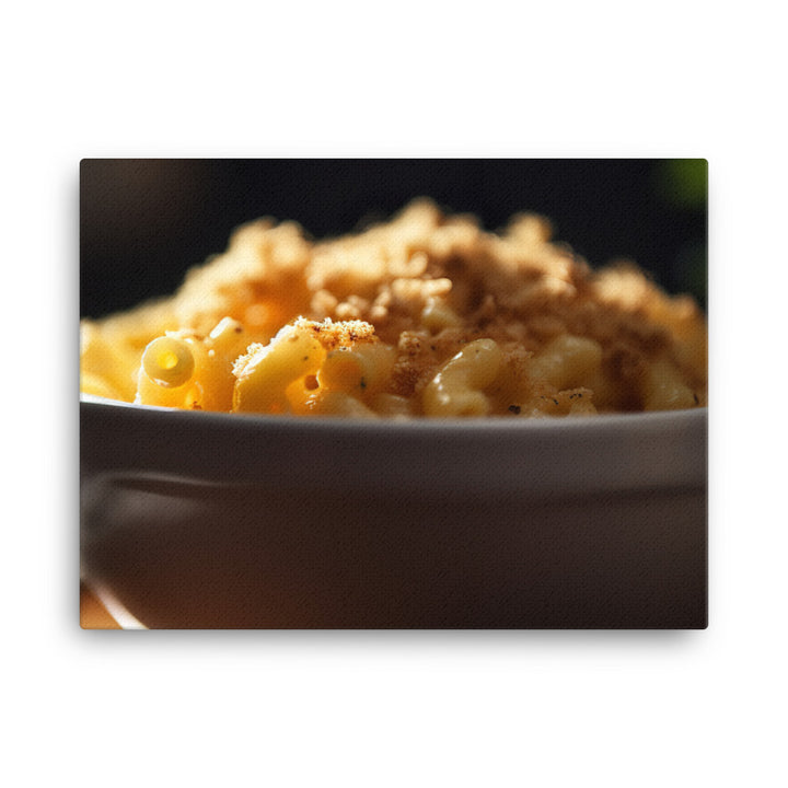 A Bowl of Mac and Cheese canvas - Posterfy.AI