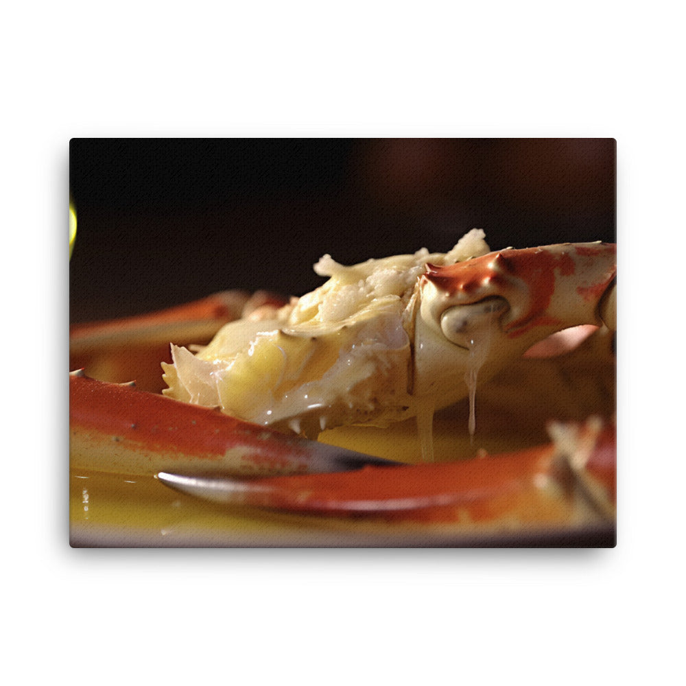 Crab Legs with Melted Butter canvas - Posterfy.AI
