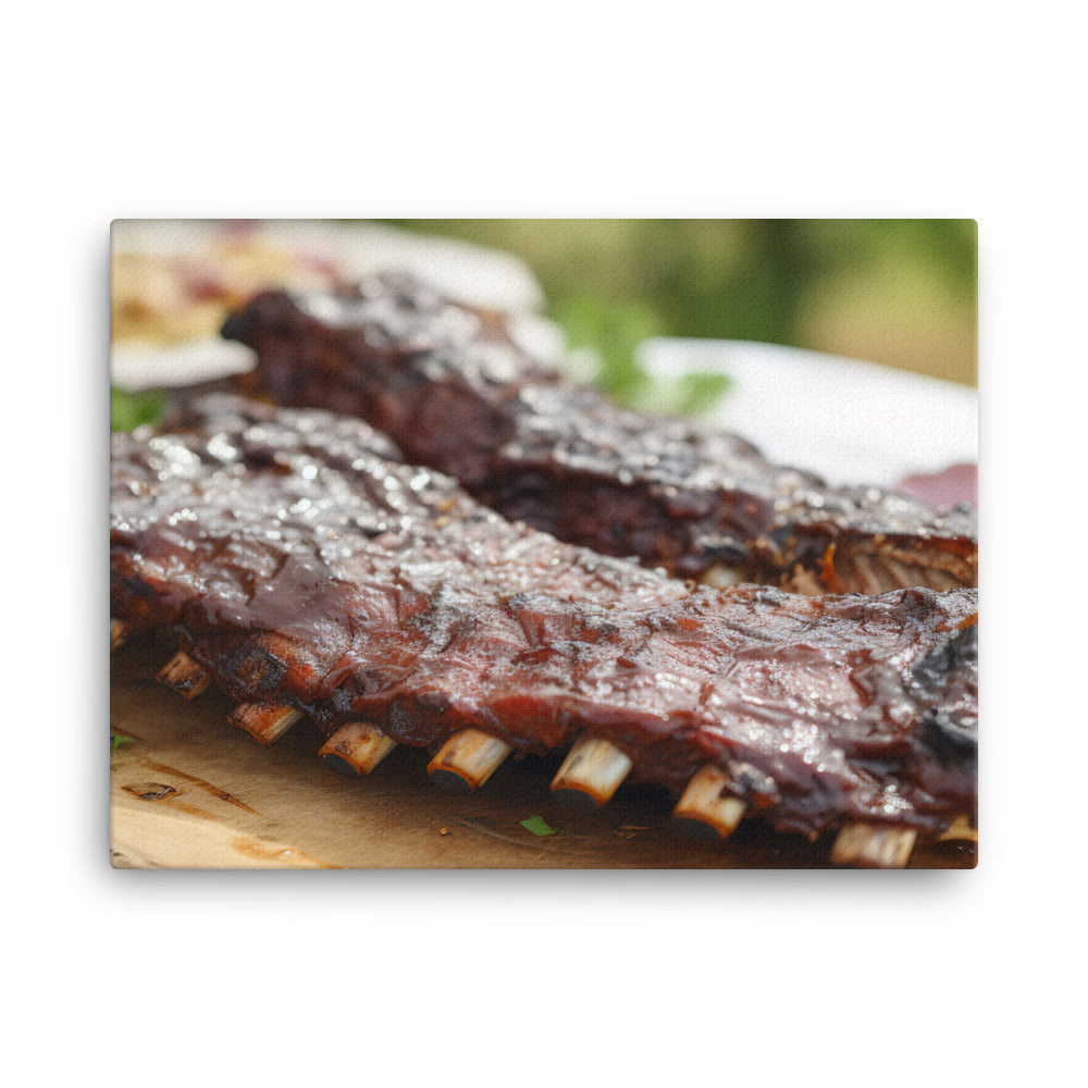 Sticky and Sweet Barbecue Ribs canvas - Posterfy.AI