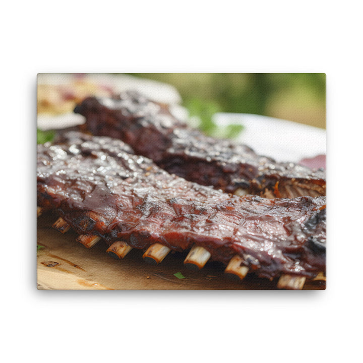 Sticky and Sweet Barbecue Ribs canvas - Posterfy.AI