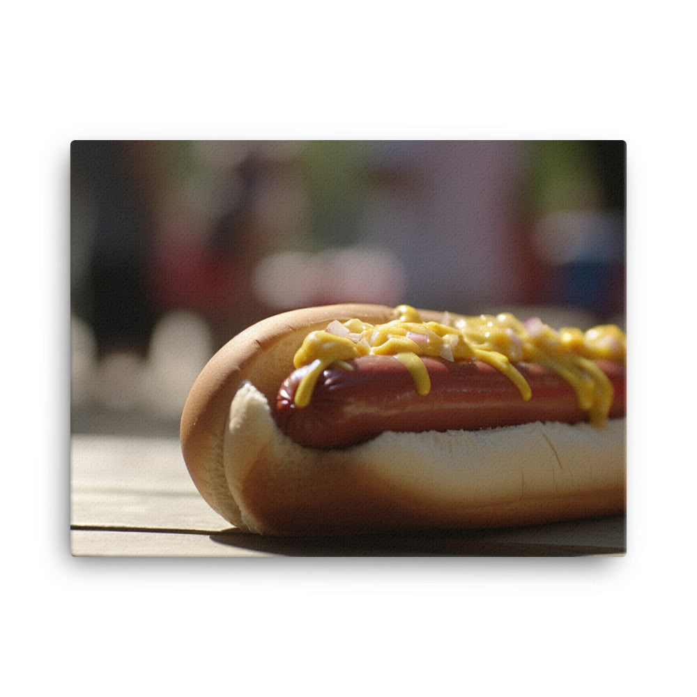 Classic American Hot Dog canvas - Posterfy.AI