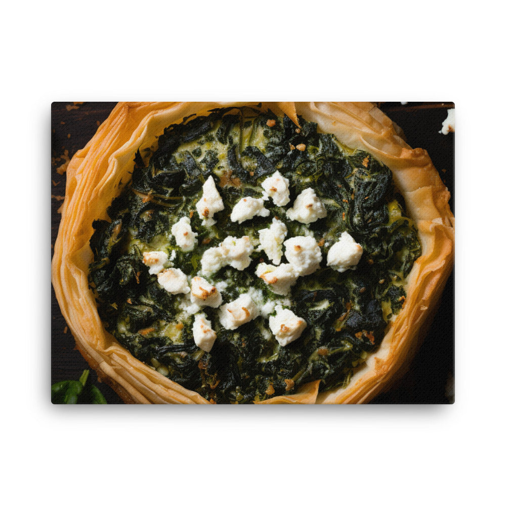 Feta and Spinach Tart canvas - Posterfy.AI