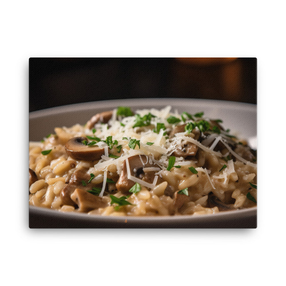 Sausage and Mushroom Risotto canvas - Posterfy.AI
