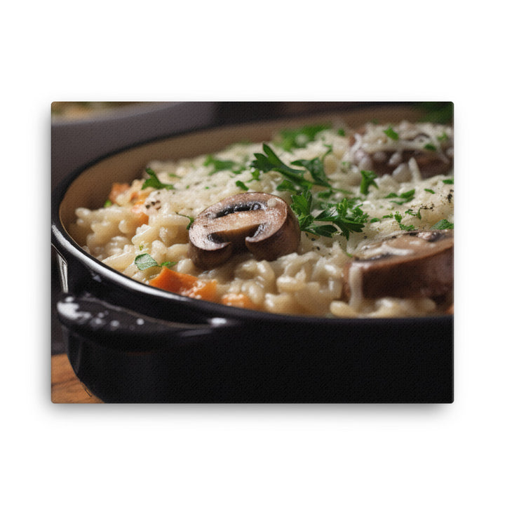 Baked Sausage and Mushroom Risotto canvas - Posterfy.AI