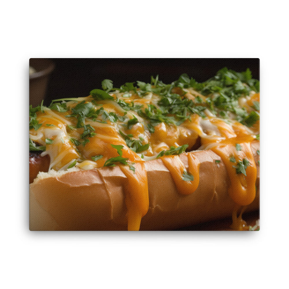 Cheesy Grilled Mexican Sausages canvas - Posterfy.AI