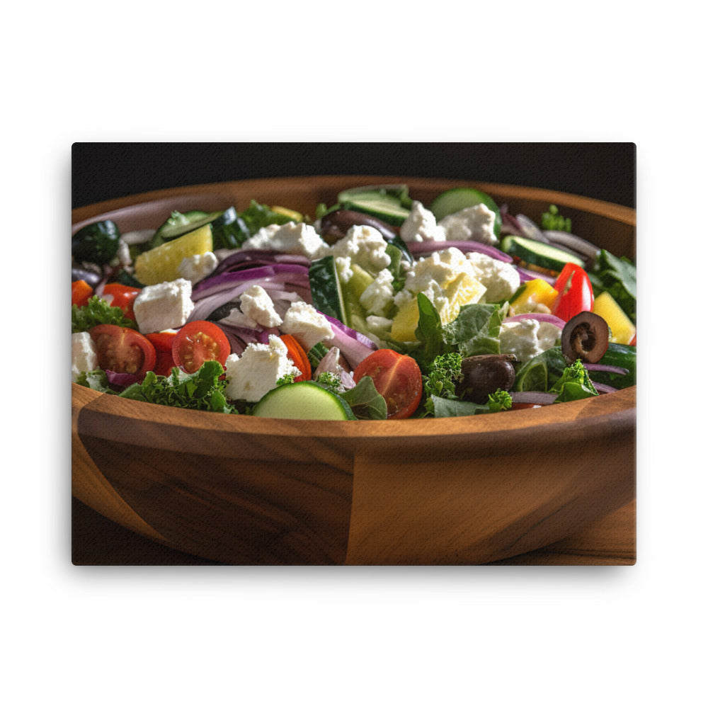 Tantalizing Greek salad canvas - Posterfy.AI