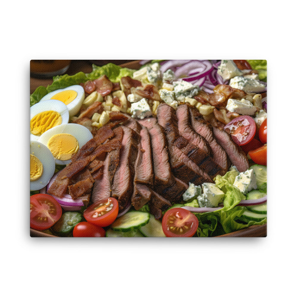 Cobb salad with grilled steak canvas - Posterfy.AI
