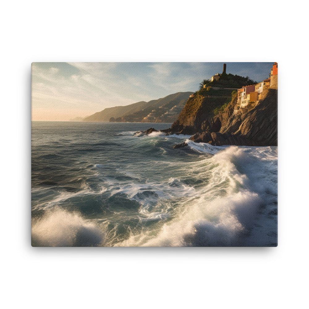 Dramatic Seascapes of the Cinque Terre canvas - Posterfy.AI