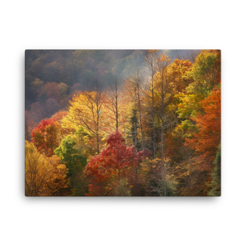 Vibrant Colors of the Great Smoky Mountains canvas - Posterfy.AI