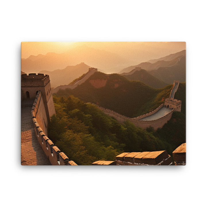 Capturing the Great Wall at Sunrise canvas - Posterfy.AI