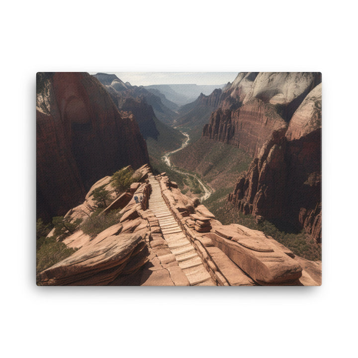 Conquer the Heights for a Breathtaking Panorama canvas - Posterfy.AI