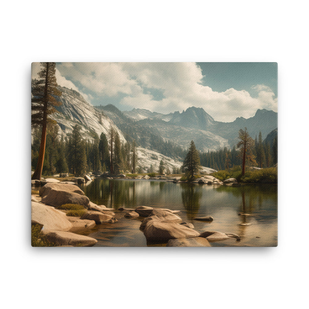 Yosemites Pristine Alpine Lakes canvas - Posterfy.AI