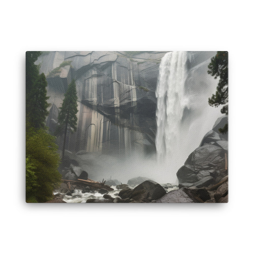 Vernal Fall in Yosemite canvas - Posterfy.AI